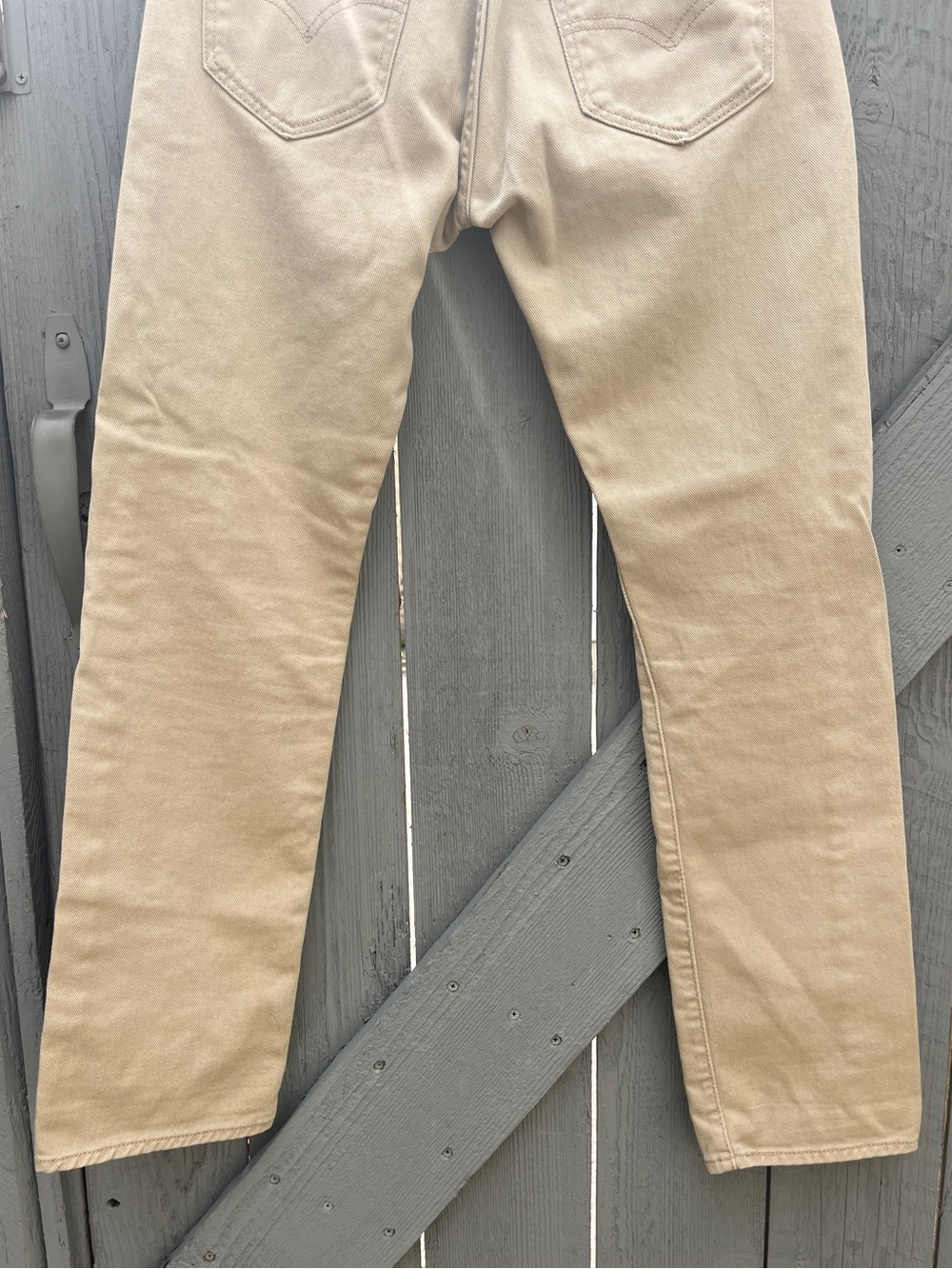 Levi’s 501 Straight Leg Denim Jeans Khaki Tan Size 28 x 32 RUNS SMALLER - Picture 8 of 8